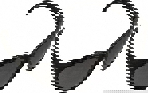 Safety Glass: Scratch-Resistant, Polycarbonate, Smoke Lenses, Full-Framed, UV Protection